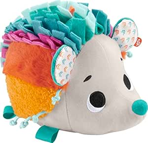 Fisher-Price Newborn Plush Toy Cuddle n' Snuggle Hedgehog with Sounds & Sensory Details for Babies 3  Months