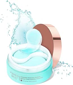 FOREO IRIS Parches Ojos com Colageno - Contorno de Ojos Antiojeras - Vitamina B, Vitamina C y Vitamina E - Retinol - Antiojeras Mujer - Hidratante - Vegano - 60 Parches Ojos Bolsas y Ojeras