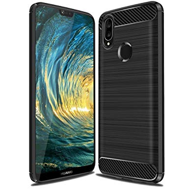 Huawei P20 Lite Case,Huawei Nova 3E Case, Suensan TPU Shock Absorption Technology Raised Bezels Protective Case Cover for Huawei P20 Lite smartphone (Black)