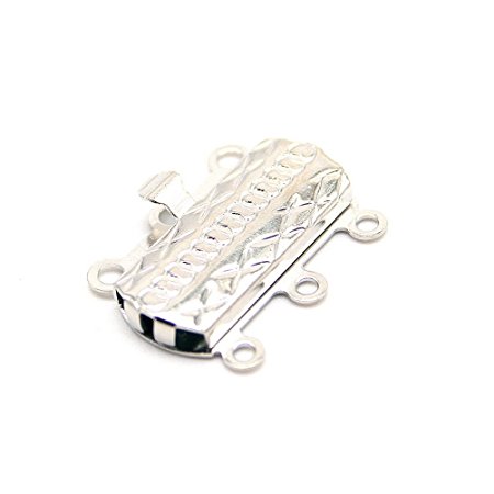 Beautiful Bead 10pcs Silver 2*1.5cm Square Strand Box Clasps For Bracelet Necklace Jewelry Findings 3 Stands Set