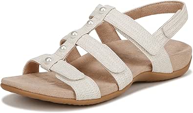 Vionic Women's Women's Rest Amber Backstrap Sandal - Ladies Adjustable Walking Sandals with Concealed Orthotic Arch Support