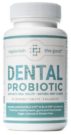 Dental Probiotic 60-Day Supply 3 Billion CFU Reduces bad breath tooth decay strep throat Promotes upper respiratory health oral health boosts immune system combats infections and halitosis