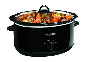 Crock-pot SCV800-B Oval Manual Slow Cooker, Black, 8 quart