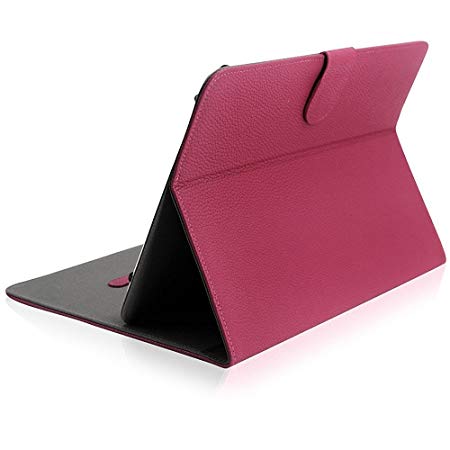 ProCase Universal Folio Case for 9-10 inch Tablet, Stand Protective Case Cover for 9" 10.1" Touchscreen Tablet, Dragon Touch, NeuTab, iRulu Alldaymall, Acer, Toshiba, RCA, iView, Dell, HP Magenta