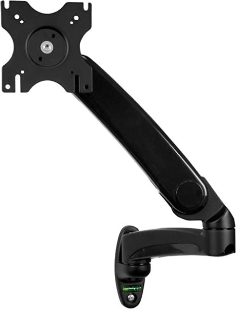 StarTech.com Wall Mount Monitor Arm - Full Motion Articulating - Adjustable - Supports Monitors 12” to 34” - VESA Monitor Wall Mount - Black (ARMPIVWALL)