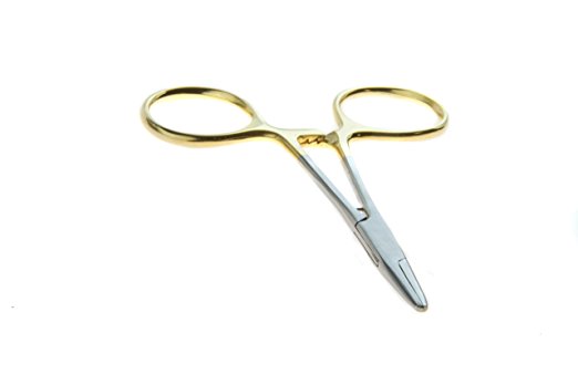 SE 657GB-ST 5-Inch Webster Needle Holder with Large Finger Holes, Half Gold