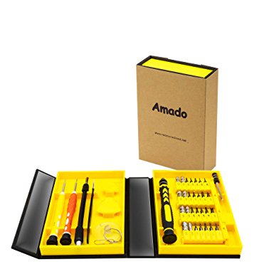 Precision Screwdriver Set, Amado 38-piece Precision Screwdrivers Set Cell Phone, Tablet, PC, Macbook Precision Repair Tool Kit (38 in 1)