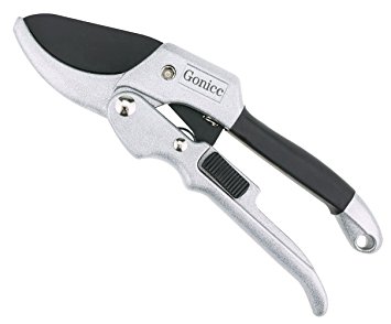 Gonicc 8" Professional SK-5 Steel Blade Sharp Anvil Pruning Shears (GPPS-1001),Less effort.