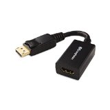 Cable Matters Gold Plated DisplayPort to HDMI Adapter Male to Female with Audio in Black