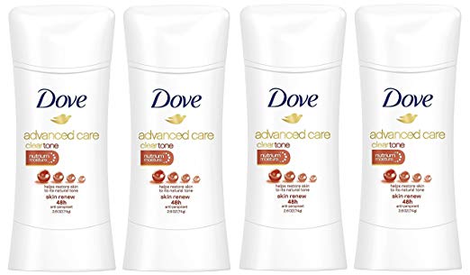 Dove Advanced Care Antiperspirant, ClearTone Skin Renew 2.6 oz (Pack of 4)