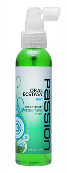 Passion Deep Throat Mint Flavor Sex Spray; Size 4 Oz.