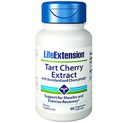 Life Extension Tart Cherry with CherryPURE Promotes Rapid Muscle Recovery After Exercise 60 Vegetarian Capsules