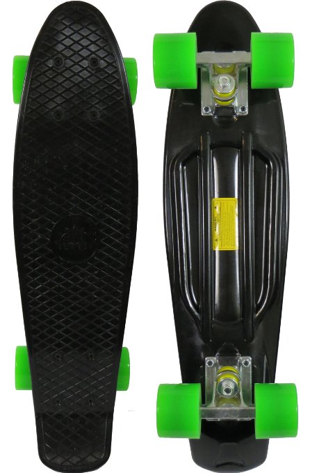 Sun Boards 22" Complete Mini Skateboard Colorful Decks and Wheels - Great For Beginners and Kids
