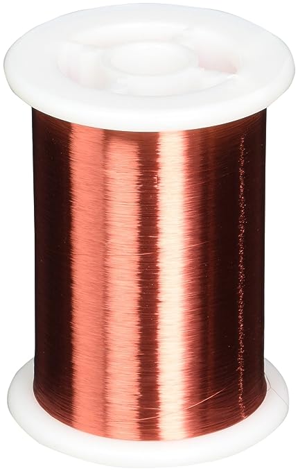 Remington Industries 42SNSPR.5 42 AWG Magnet Wire, Enameled Copper Wire, 8 oz, 0.0026" Diameter, 25657' Length, Red