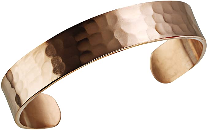 DEMMEX Hand Crafted Thickest 100% Turkish Hammered Copper Unisex Cuff Bracelet, 1.5mm Thick Solid High Gauge Pure Copper. Reduce Joint Pain and Inflammation & Stress