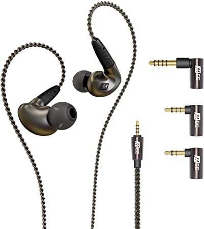 MEE audio Pinnacle P1 Balanced Edition Audiophile in-Ear Headphones – Includes Universal MMCX Balanced Audio Cable and Adapter Set