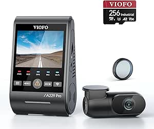 【Bundle: VIOFO A229 Pro 2CH   256GB Card】 VIOFO A229 Pro 4K HDR Dash Cam, Dual STARVIS 2 IMX678 IMX675, 4K 2K Front and Rear Car Camera, 2 Channel with HDR, Voice Control, 5GHz WiFi GPS