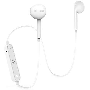 GEJIN Wireless Bluetooth Headphones, Bluetooth 4.1 Waterproof Sports Earphones, Noise Cancelling Earbuds (White)