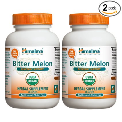 Himalaya Pure Herbs Bitter Melon, Glycemic Support, 60 Caplets, 250 mg (Pack of 2)