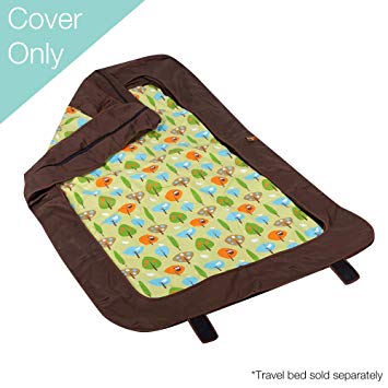 Leachco BumpZZZ Travel Bed Cover (COVER ONLY), Brown/Green Forest Frolics