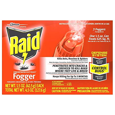 Raid Concentrated Deep Reach Fogger, 1.5 OZ (Pack - 1)