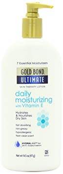 Gold Bond Ultimate Daily Moisturizing Lotion, 14.5 Ounce Body Lotion with Vitamin E for Glowing, Smooth Looking Skin