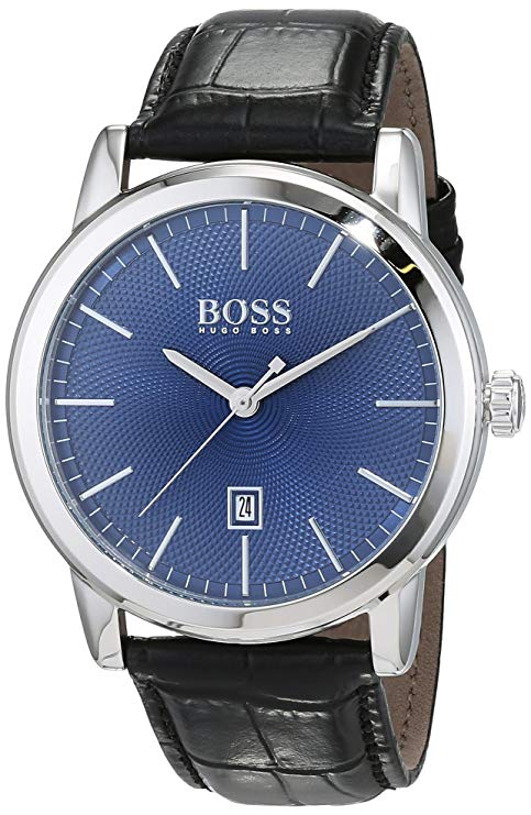 HUGO BOSS Men's Analogue Quartz Watch with Leather Strap – 1513400