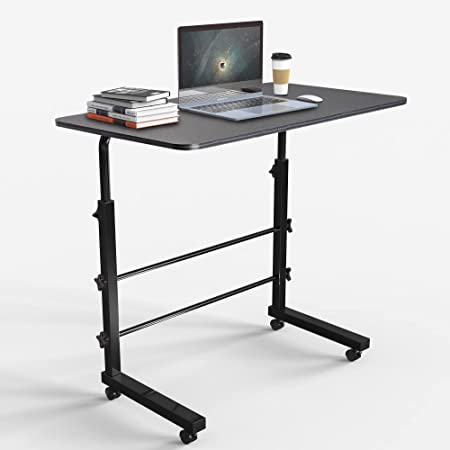 Cubiker Multi-Purpose Height-Adjustable Laptop Table, Study Table, Portable, with Docking for Tablet, Ideal for Work from Home, DIY Table, Easy to Assemble (60" x 40" Inch, Black)