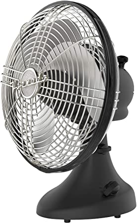 Vornado Silver Swan S Small Room Oscillating Fan, Matte Black