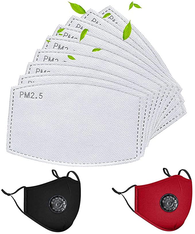 JF Face Bandanas Cotton with Breathing Valve, with Activated Carbon Filter, Replaceable Filters for smog and dust Facial Treatment