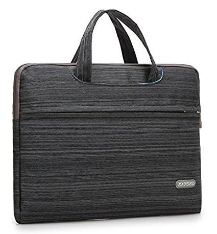 Kayond ®ultralight Nylon Fabric 15-15.6 Inch Laptop / Notebook Computer / MacBook / MacBook Pro / MacBook Air Case Briefcase Bag Pouch Sleeve(15.6 Snow black)