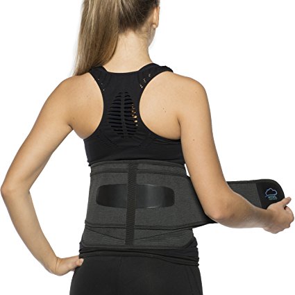 Modve Lower Back Lumbar Support Brace for Men and Women - Orthopedic Posture Corrector Brace Belt Design - Relieving Back Pain - Great for Employees at Work, Desk Jobs, Standing Jobs (S/M/L)