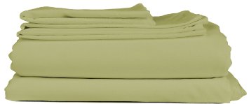 King Size Sheet Set - 6 Piece Set - Hotel Luxury Bed Sheets - Extra Soft - Deep Pockets - Easy Fit - Breathable & Cooling Sheets - Wrinkle Free - Green - Sage Green Bed Sheets - Kings Sheets - 6 PC