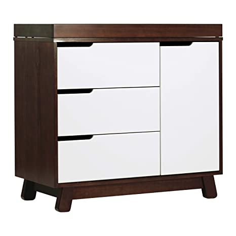 Babyletto Hudson 3-Drawer Changer Dresser with Removable Changing Tray in Espresso / White