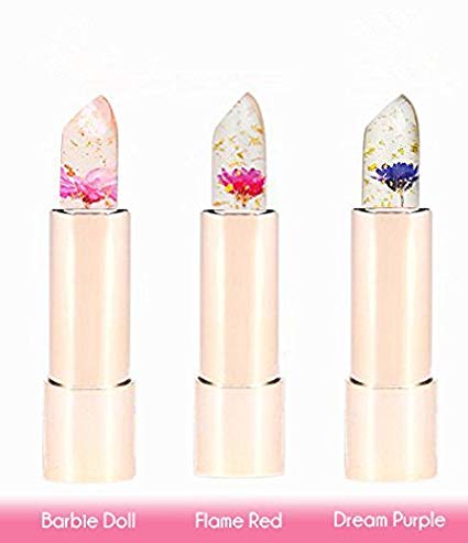 Kailijumei Lipstick, Jelly Lipstick With Flower Inside 3 Colors Gradation Lipstick For Pink Lips