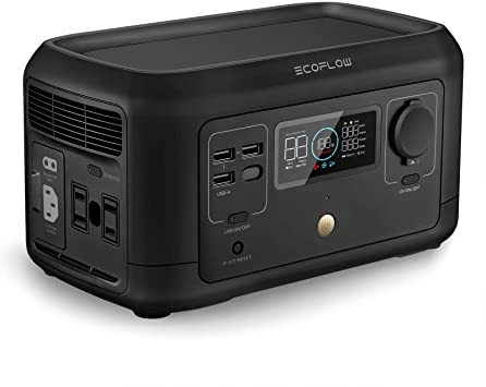 EF ECOFLOW Portable Power Station RIVER mini, 210Wh Backup Lithium Battery, Fast Charging, 110V/300W AC Outlets, DC and USB Ports, Lightweight and Clean Solar Generator for Outdoor Camping Travel Hunting Emergency