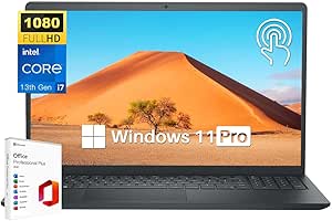 Dell 2024 Newest Inspiron 15 3530 Business Laptop, 15.6" FHD Touchscreen, Intel 10-Core i7-1355U CPU, 32GB RAM, 2TB SSD, WiFi 6, Webcam, HDMI, with Microsoft Office Lifetime License & Windows 11 Pro