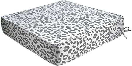 FBTS Prime Outdoor Cushions Grey Leopard Pattern 21x21 Inch Square Patio Cushions for Outdoor Patio Indoor Furniture Garden Home Office
