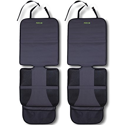 Car Seat Protector (2-Pack) by Drive Auto Products - Best Protection for Child & Baby Cars Seats, Dog Mat - Ultimate Cover Pad Protects Automotive Vehicle Leather or Cloth Upholstery
