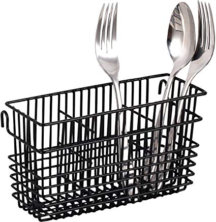 Neat-O Sturdy Utensil Drying Rack Basket Holder (Black)