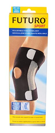 Futuro Sport Adjustable Knee Stabilizer, One-Size, Black, (47550ENFR)
