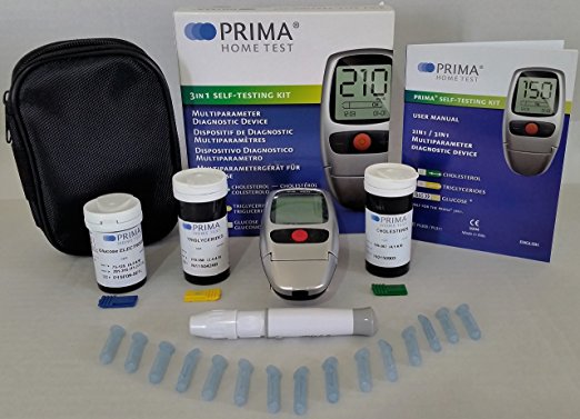 PRIMA 3IN1 CHOLESTEROL,TRIGLYCERIDES,GLUCOSE TEST METER KIT