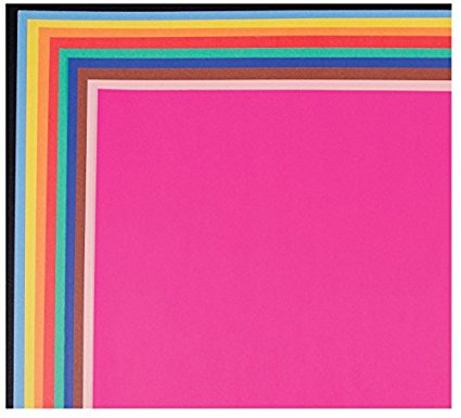 School Smart 1485739 Railroad Board, 4-ply Thickness, 22" x 28", Assorted Color (Pack of 25)