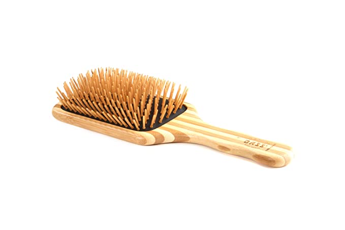 Bass Brushes | The Green Brush | Bamboo Pin   Bamboo Handle Hair Brush | Large Paddle
