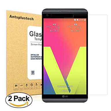 LG V20 Tempered Glass HD Screen Protector [2-Pack],Antsplustech [Ultra-Clear] [Scratch Proof] [Anti-Fingerprint] [No-Bubble Installation]
