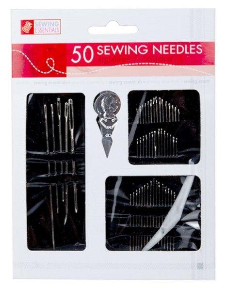 Sewing Essentials 50 Needles and Needle-threader Sewing Kit Set
