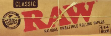 RAW Unbleached Organic 125 Size Cigarette Rolling Papers 4 Packs