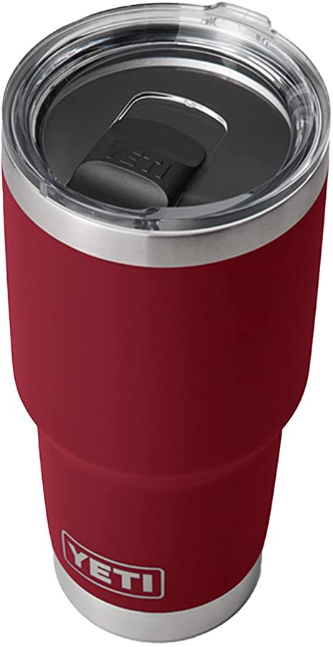 YETI Rambler 30 oz Tumbler, Stainless Steel, Vacuum Insulated with MagSlider Lid, Harvest Red