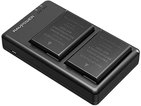 EN-EL14 EN EL14A RAVPower Battery Charger and 2-Pack Rechargeable Li-ion Batteries Compatible with Nikon D5600 D3300 D3500 D5100 D5500 D3100 D3200 D5200 D5300 Coolpix P7000 P7100 P7200 P7700 P7800