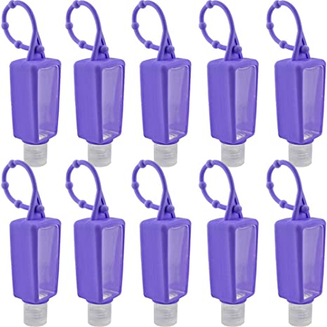 10Pcs/Pack 30ml Empty Silicone Bottles Portable Travel Containers Hanging Case Refillable Travel Accessories (30mlx10)